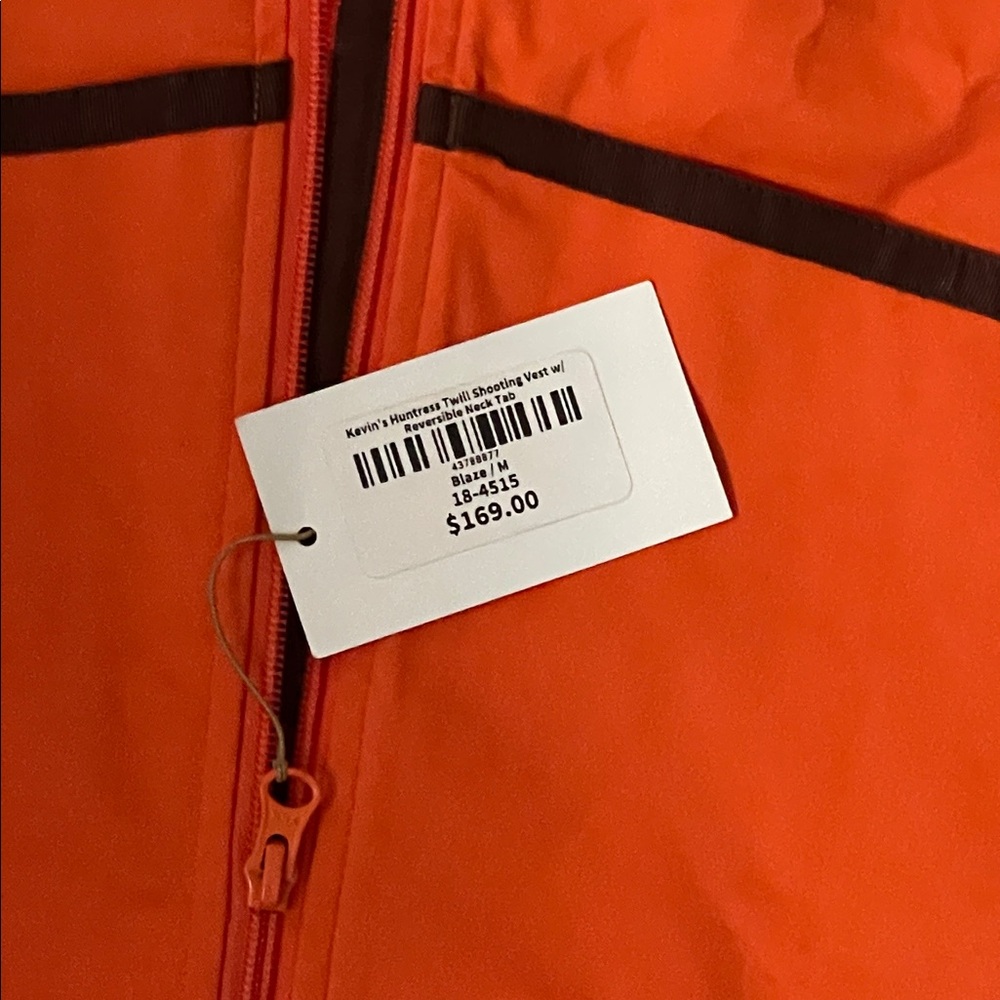 New Kevin's Huntress Twill Shooting Vest w/ Reversible Neck Tab MSRP $169.00 - Picture 4 of 9